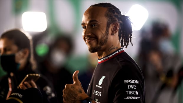 Lewis Hamilton in Abu Dhabi.